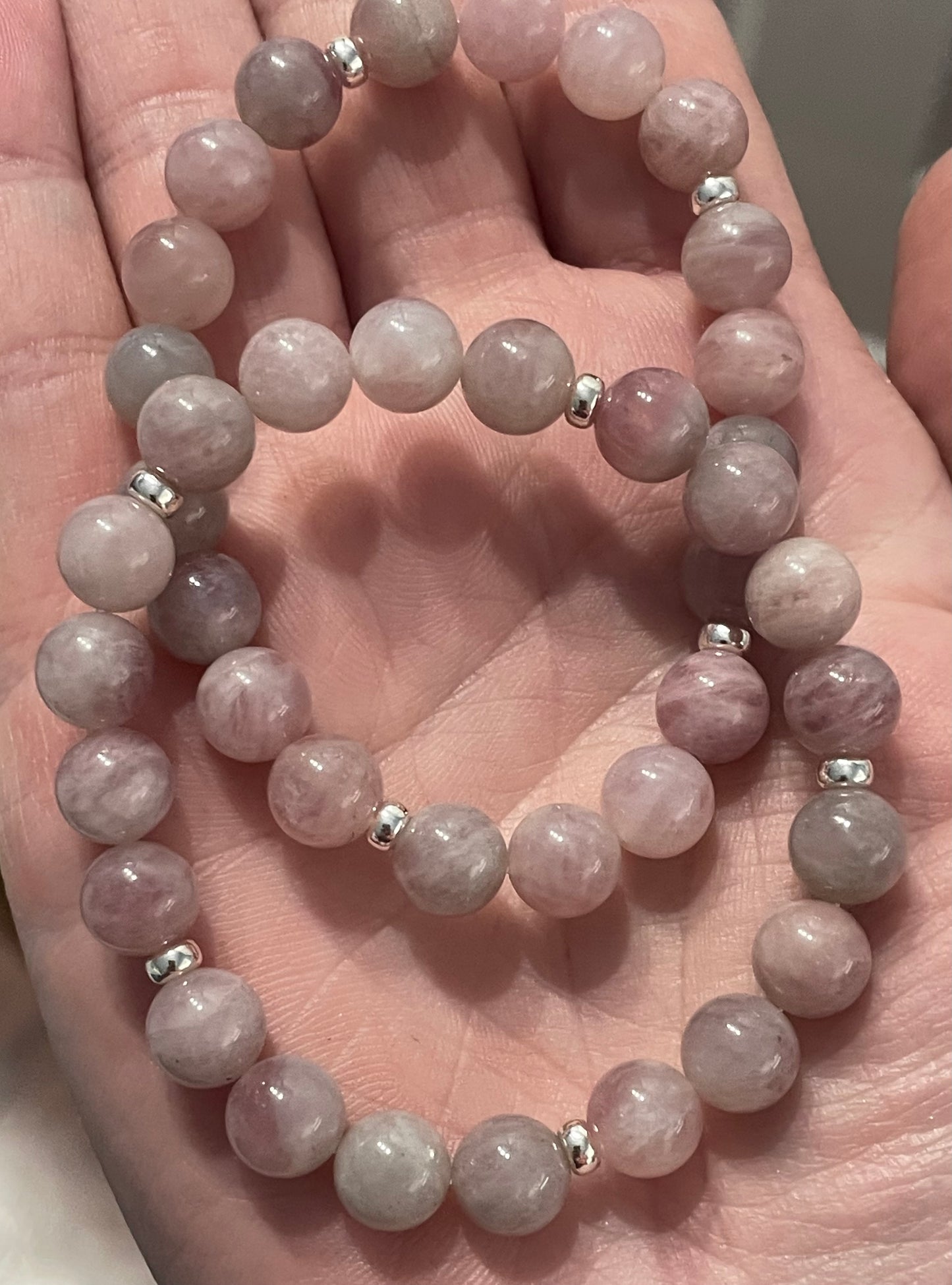 Lavender Rose Quartz stretch bracelet