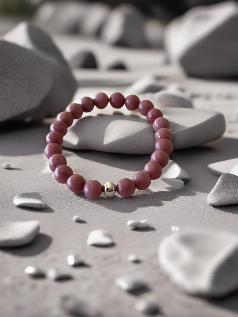 Rhodonite stretch bracelet