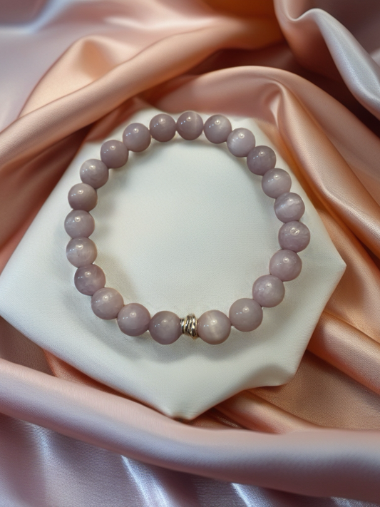 Kunzite stretch bracelet