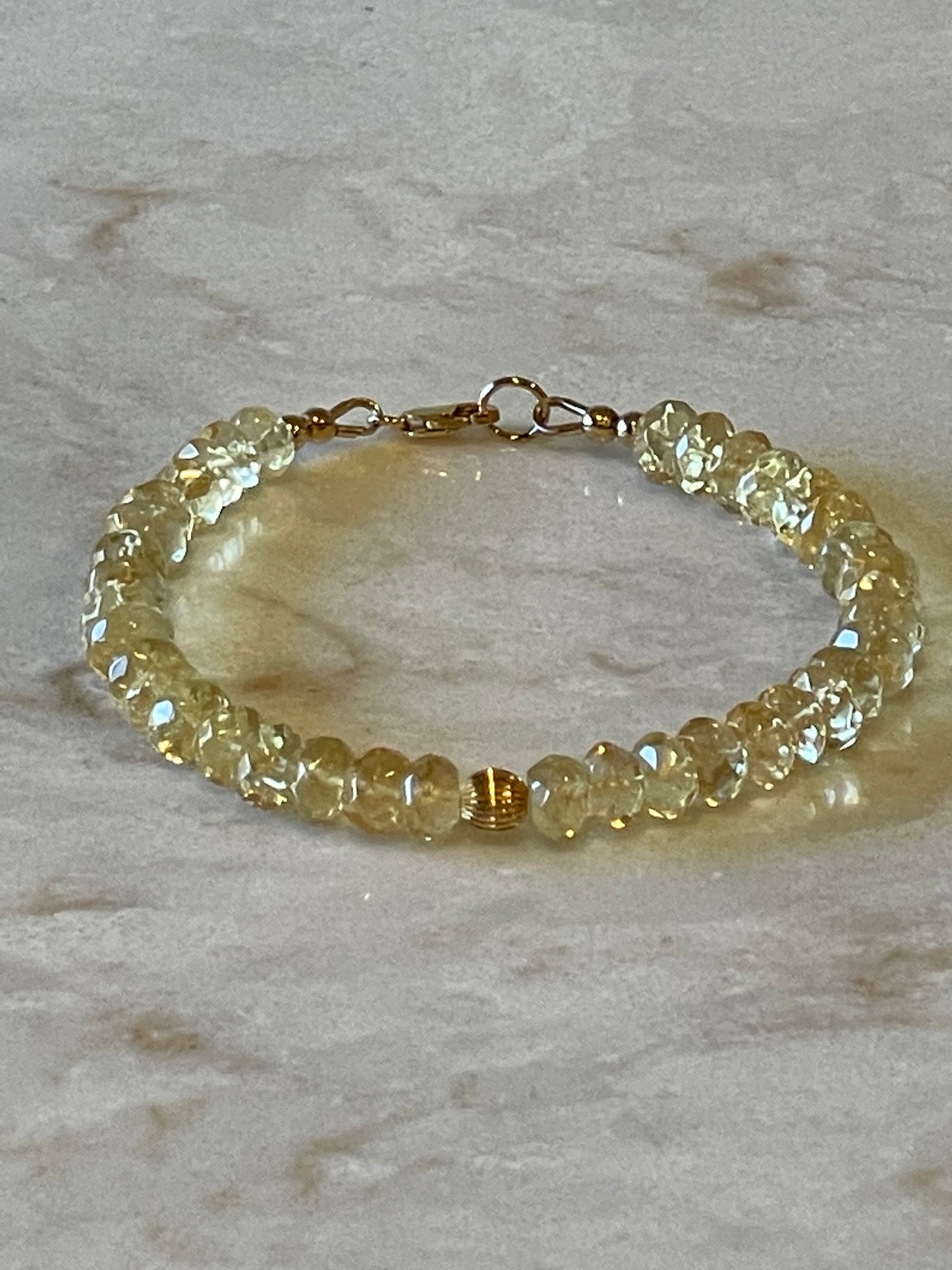 Citrine rondelle bracelet