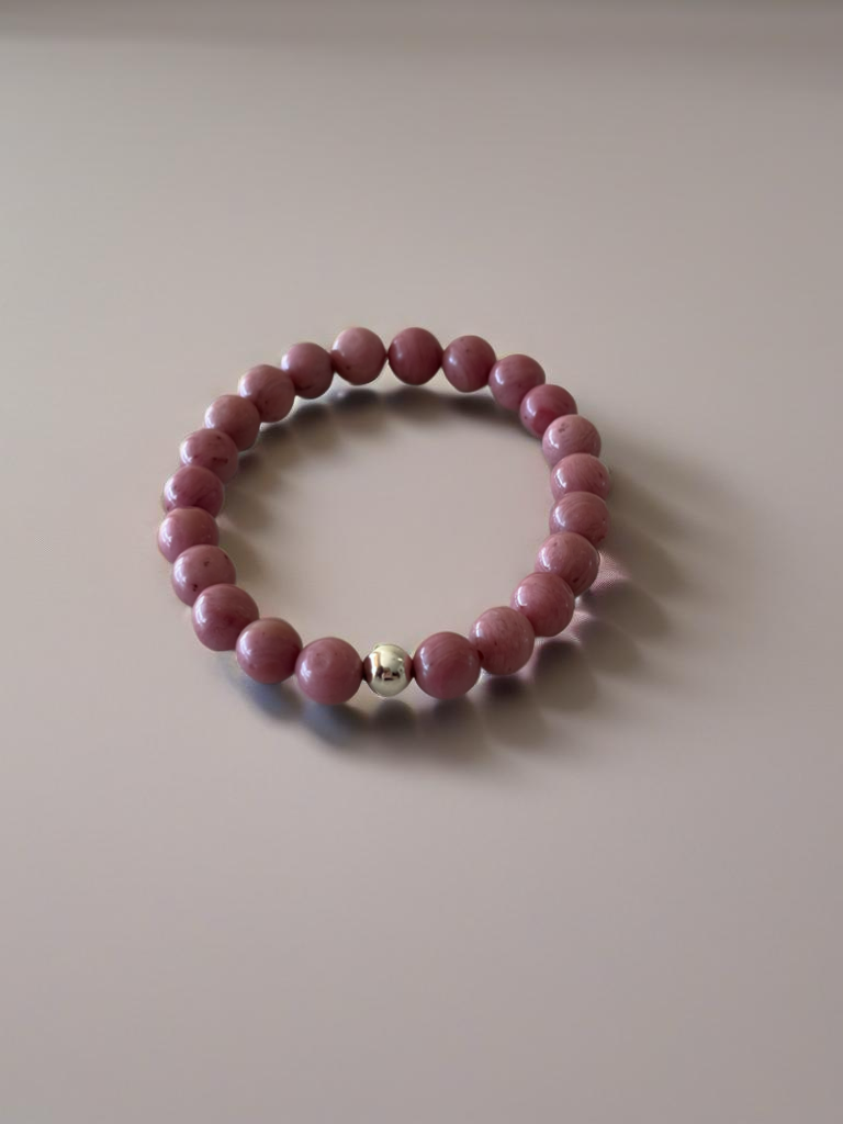 Rhodonite stretch bracelet